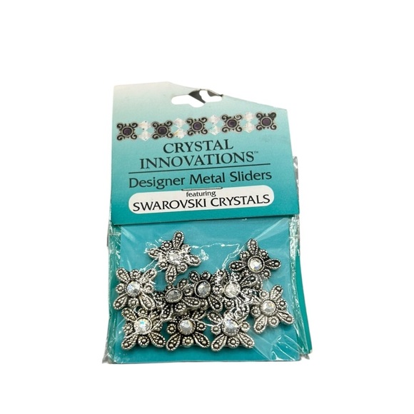 Crystal Innovations Jewelry - Crystal Innovations Swarovski Crystal Butterfly Metal Sliders 10pc Jewelry Makin